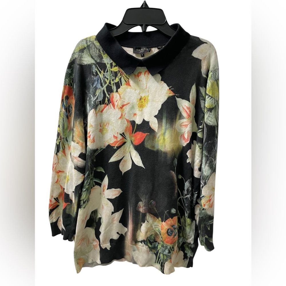 Ted Baker Collared Sweater in Opulent Floral